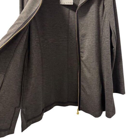 Lynne Richie Gray Zip-Up Jacket Sz Large Knit jacket. NWT - Picture 8 of 12